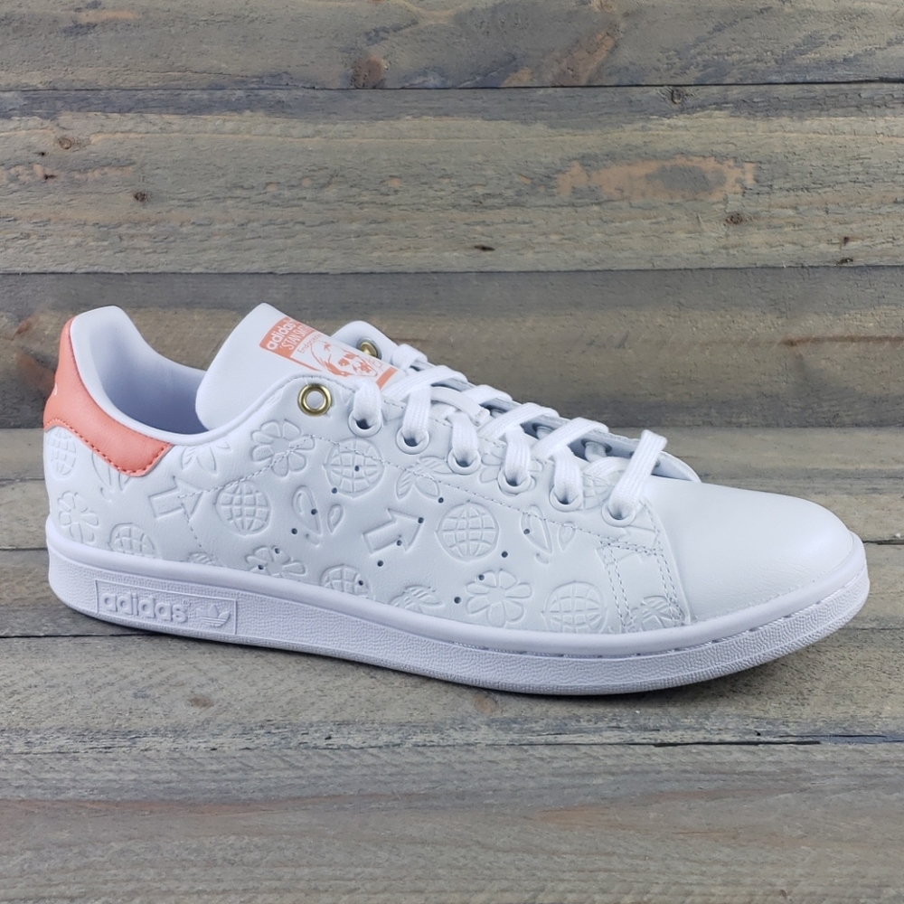 adidas Stan Smith Originals Sneakers White/Coral - Picture 2 of 10